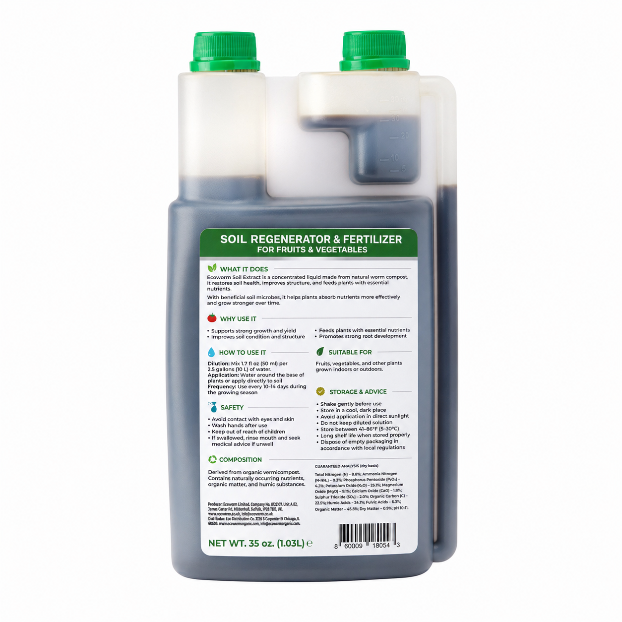 Soil Extract For Fruits & Vegetables 35 fl oz (makes 53 gallons) - Image 2
